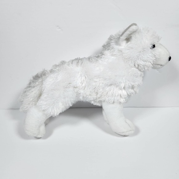 Wild Republic 11" Soft Realistic White Wolf Stuffed Animal Plushie - Picture 5 of 5